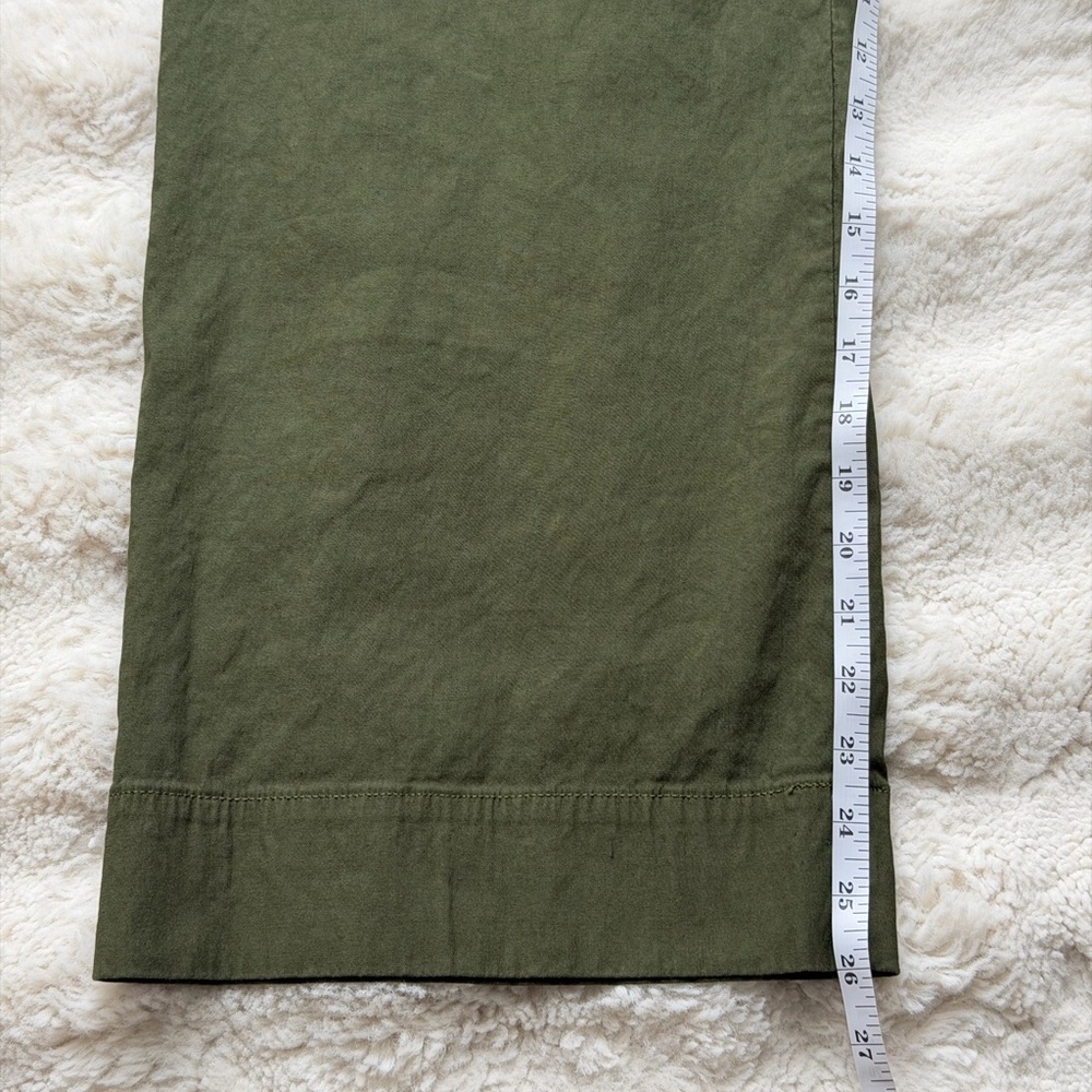 Maeve The Colette Wide Leg Cropped Olive Green Stretch Pants-30/М - Picture 15 of 16